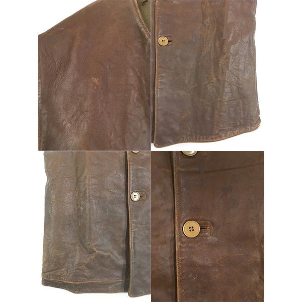 古着 40s イギリス軍 British Army Leather Jerkin WW2 ミリタリー