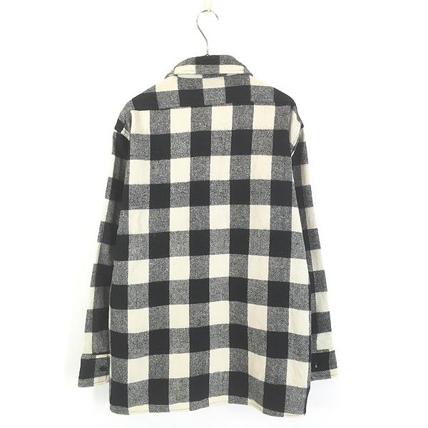 古着 70s Sears Kings Road マチ付 ブラック × ホワイト ブロック