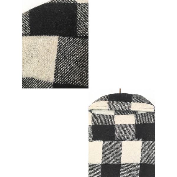古着 70s Sears Kings Road マチ付 ブラック × ホワイト ブロック
