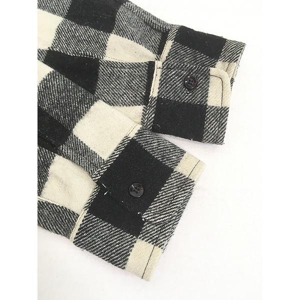 古着 70s Sears Kings Road マチ付 ブラック × ホワイト ブロック