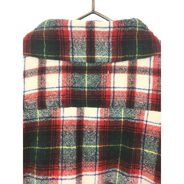古着 60s USA製 Pendleton タータン チェック 開襟 ボックス ウール