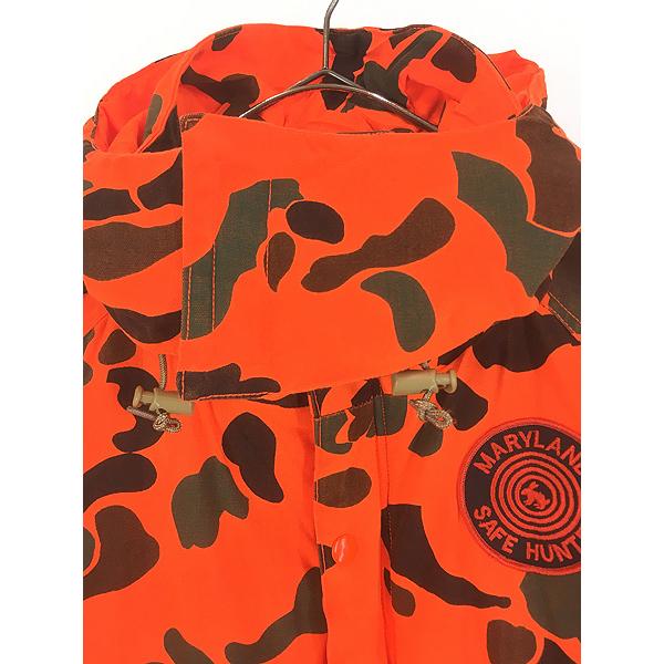WOOLRICH 90s ハンティングジャケット 古着 90s WoolRich 蛍光 ダックハンター カモ 迷彩 パデッド
