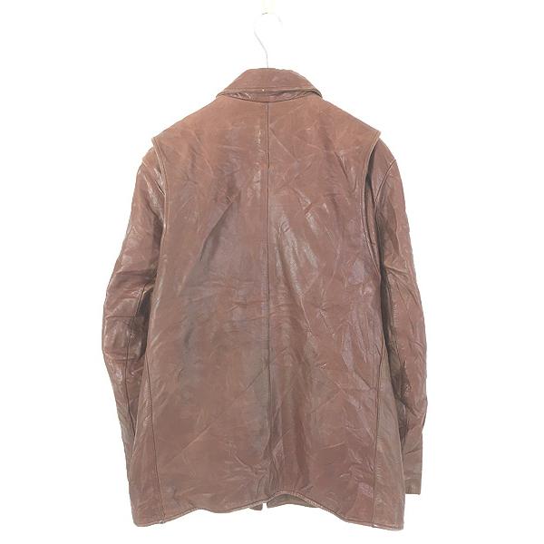 古着 90s BANANA REPUBLIC 本革 オール レザー カー コート ジャケット