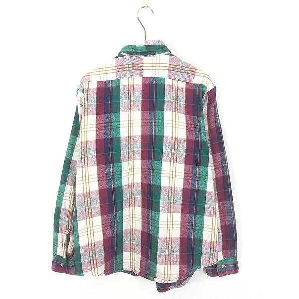 古着 80s USA製 FIVE BROTHER カラフル チェック ヘビー フランネル
