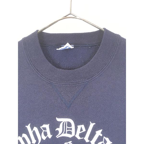 古着 80s USA製 Russell 「Alpha Delta Pi」 前V セットイン