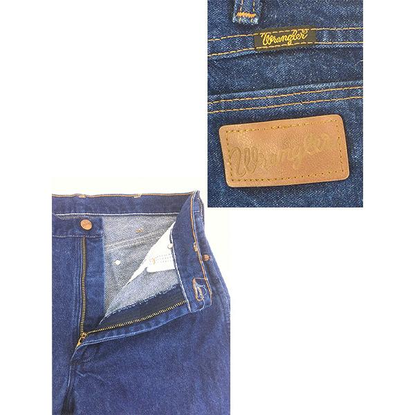 古着 80-90s USA製 Wrangler 13MWZ 濃紺 ブルー デニム パンツ 