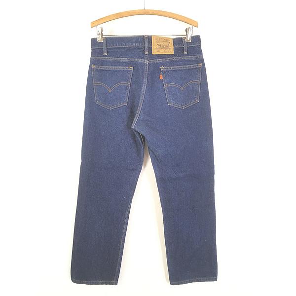 古着 80s USA製 Levi's 505-0217 Scovill ジップフライ 真紺 ブルー