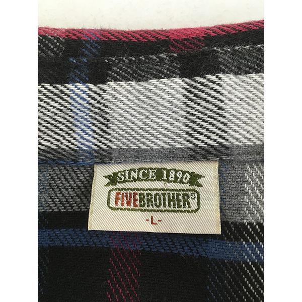 古着 90s USA製 FIVE BROTHER 好配色 チェック ヘビー フランネル