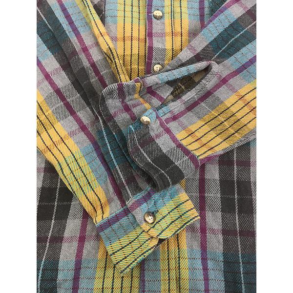 古着 90s FIVE BROTHER TALLMAN イエロー チェック ヘビー フランネル