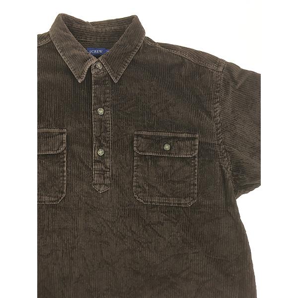 古着 90s J Crew 無地 ソリッド ハーフボタン プルオーバー 太畝 