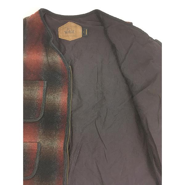 古着 80s USA製 WoolRich オンブレ シャドー チェック ウール ビーチ