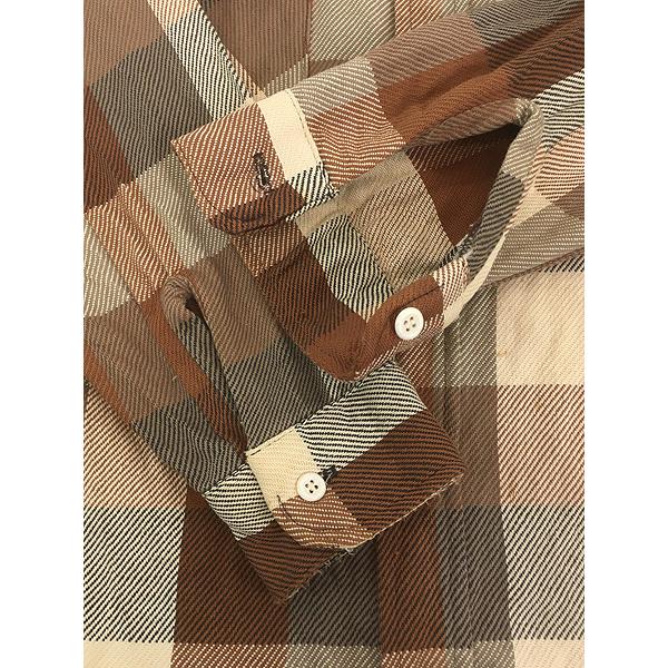 古着 70s BIG YANK ブラウン ブロック チェック ヘビー フランネル