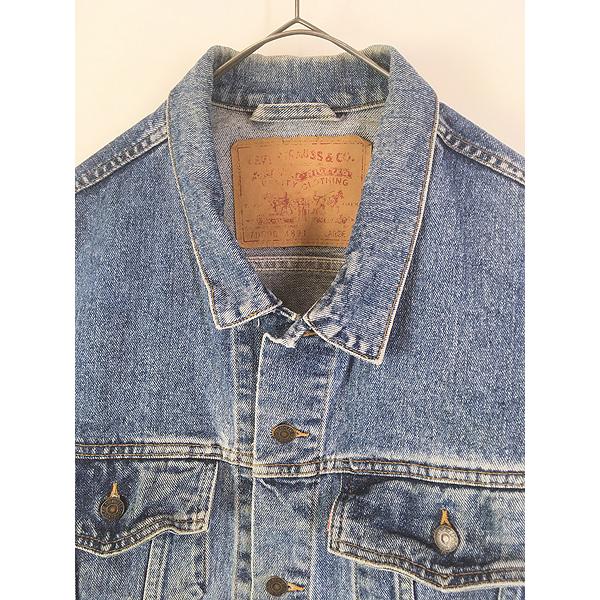 古着 90s Levi's 70598-4891 デカタグ ブルー デニム ワイドシルエット