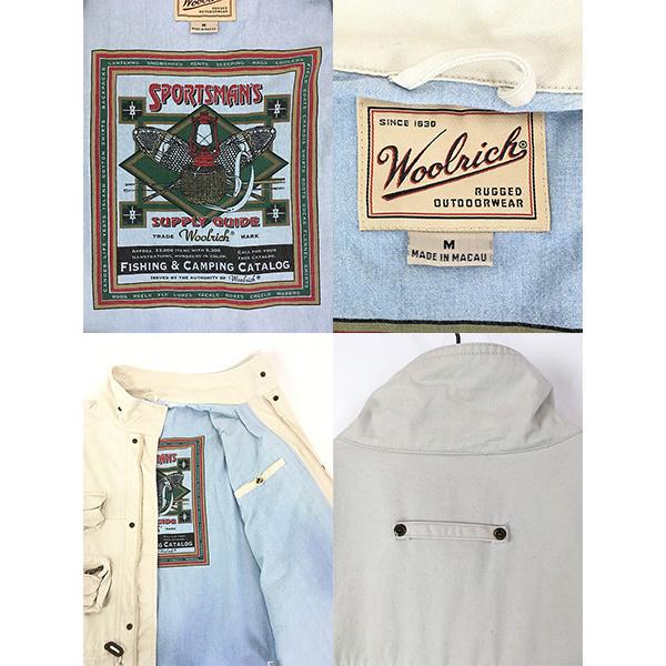 古着 90s WoolRich 比翼 コットン ツイル ハンティング ジャケット M_8