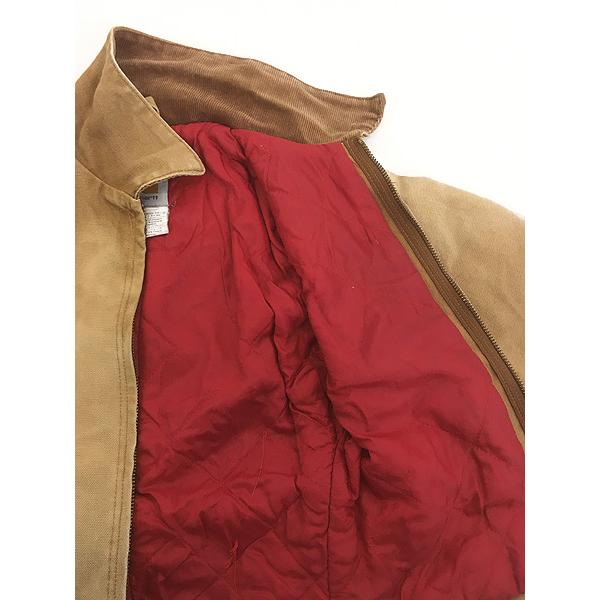 キッズ 古着 90s- Carhartt レッド キルティング ライナー ブラウン