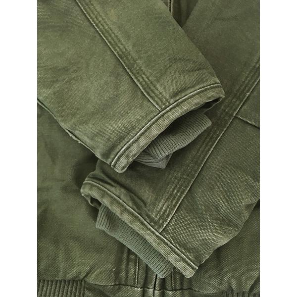 キッズ 古着 Carhartt 防寒 裏地 キルティング セパポケ モスグリーン