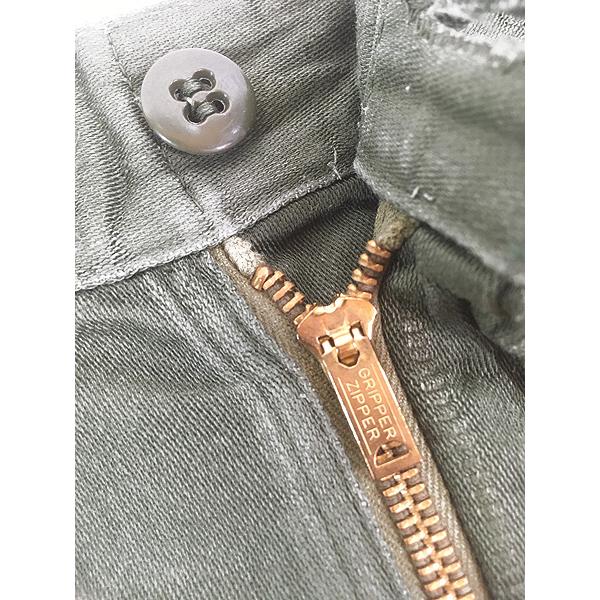 レディース 古着 60s 米軍 Gripper Zipper ミリタリー コットンサテン