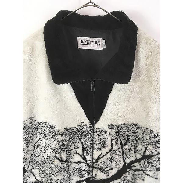 レディース 古着 90s Mexico製 COUNTRY WOODS 木 ツリー フリース