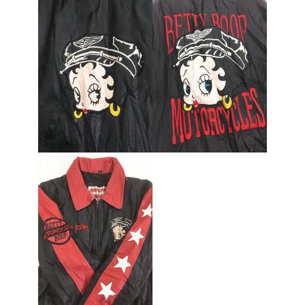 レディース 古着 90s BETTY BOOP ベティ ブープ MOTORCYCLES 本革