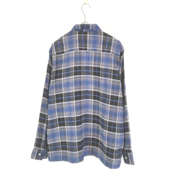 古着 60s USA製 director 好配色 ブルー チェック レーヨン ボックス