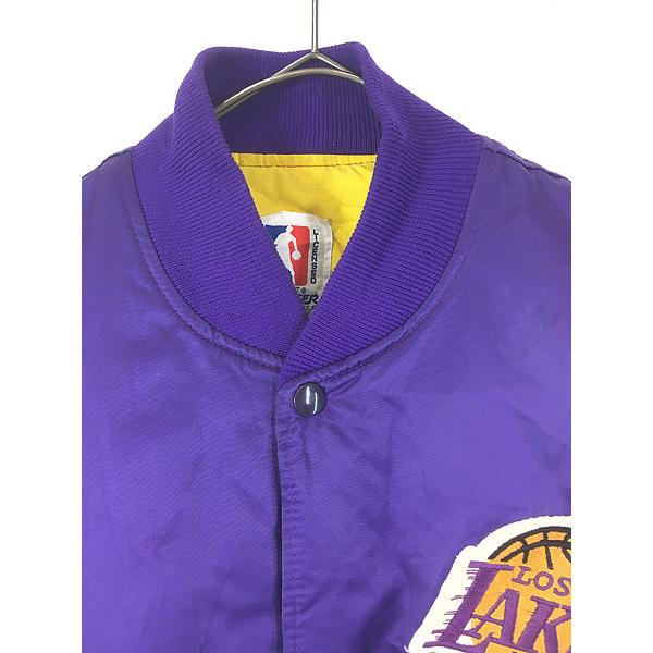古着 80s USA製 STARTER NBA Los Angeles Lakers レイカーズ 光沢 