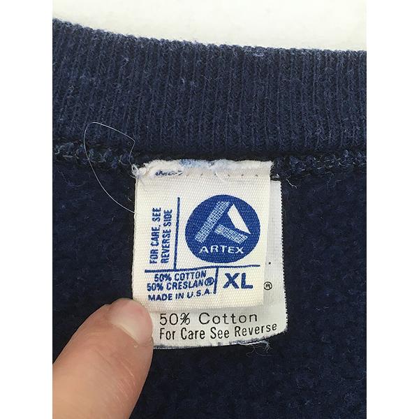古着 80s USA製 ARTEX 「PENN STATE」 カレッジ フロッキー ラグラン