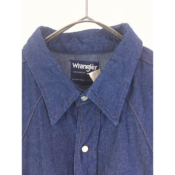古着 80s USA製 Wrangler 70127MW 濃紺 ブルー デニム ウエスタン