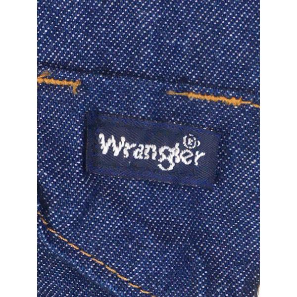 古着 80s USA製 Wrangler 70127MW 濃紺 ブルー デニム ウエスタン