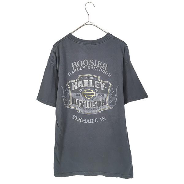 古着 00s USA製 HARLEY DAVIDSON 「BORN WILD」 イーグル Tシャツ L 
