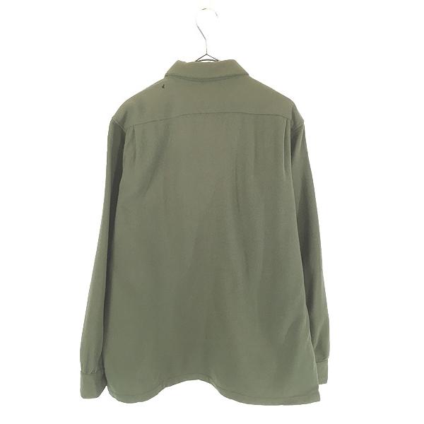 古着 60s USA製 McGREGOR 無地 ソリッド 開襟 ボックス ウール シャツ