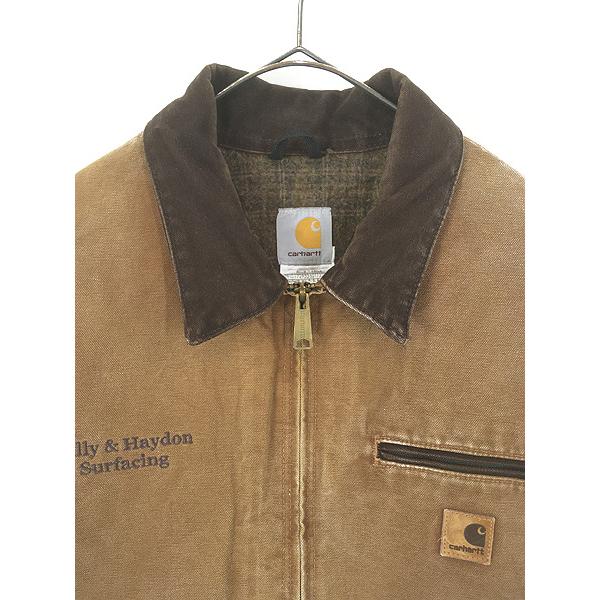 古着 Carhartt 裏地 チェック ブランケット BRN ブラウン ダック