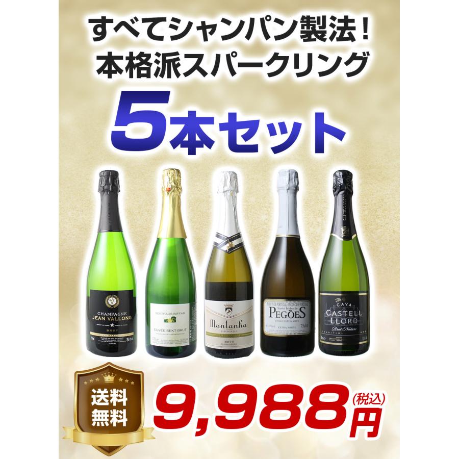 日本ワインセット5本セット ワイン ワインセット スパークリング シャンパン入 5本 セット