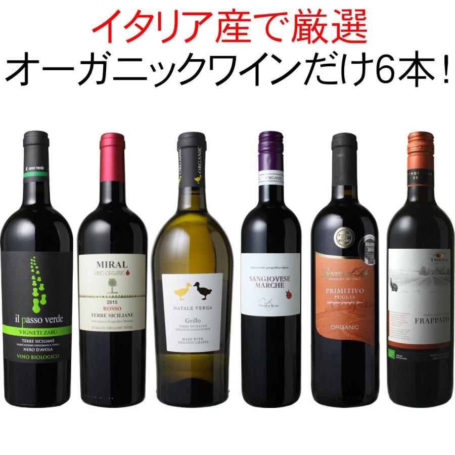 送料無料 ワインセット イタリア オーガニック ワイン 6本 セット ワイン ワイン 赤ワイン ユーロリーフ認定入 ワインセット イタリア産オーガニック 第5弾 ビールと洋酒専門店酒のやまいち 通販