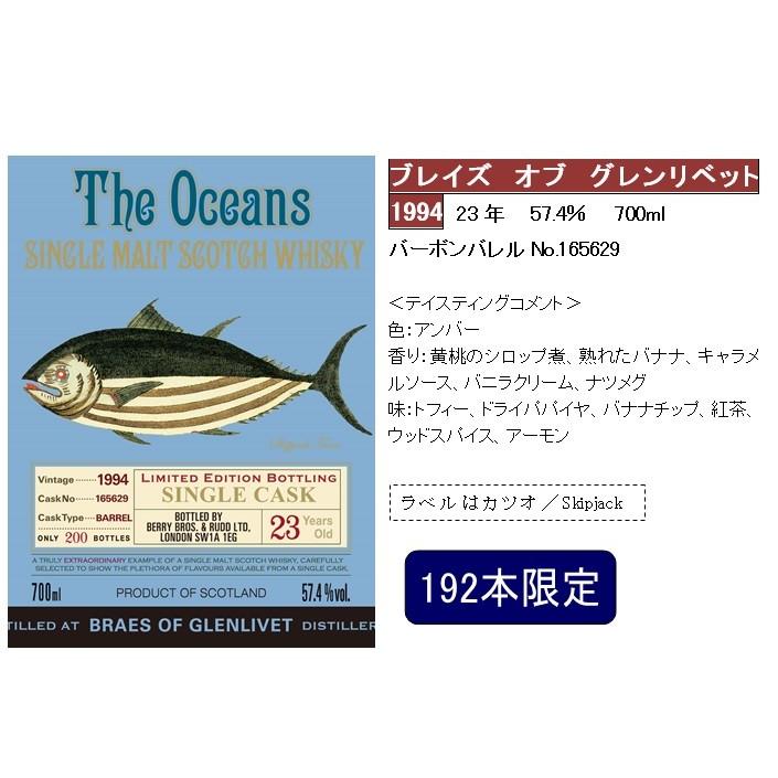 【今はほとんど手に入らないレアな銘柄！】　オーシャンズ　ブレイズ　オブ　グレンリベット　1994　57.4％　700ml 