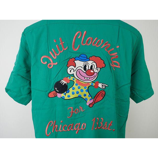 Houston ヒューストン ボーリングシャツ ピエロ柄 XL 刺繍 Houston ヒューストン ボーリングシャツ ピエロ柄 XL 刺繍