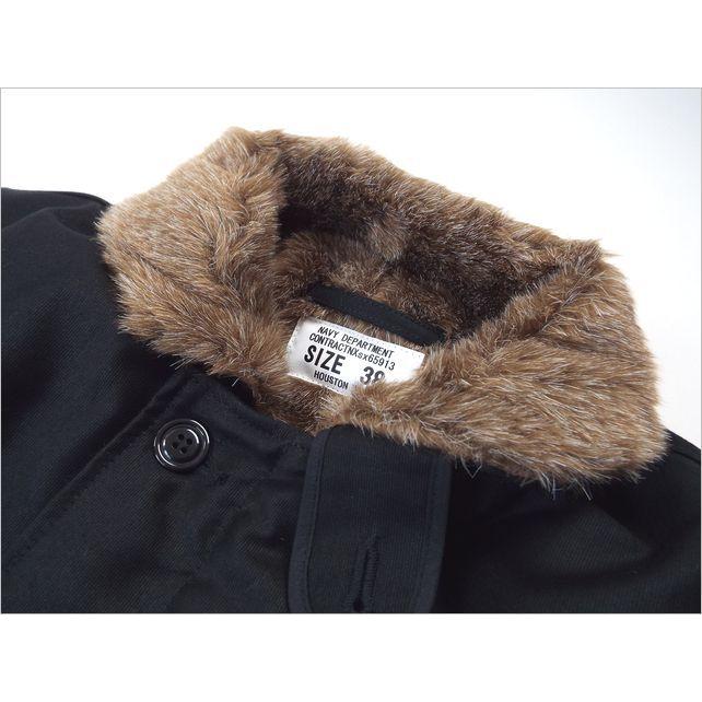 30%OFF】HOUSTON  ヒューストン   N-1デッキジャケット   LONG丈モデル     日本製    NO.50741  【LESTER】  BLACK_38サイズ