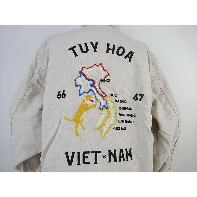 【送料無料 25%OFF】HOUSTON  ヒューストン  コットン×麻  ベトジャン  VIETNAM JUMPER 「MAP」  NO.51243   NATURAL_XXLサイズ｜dragon-agent｜02