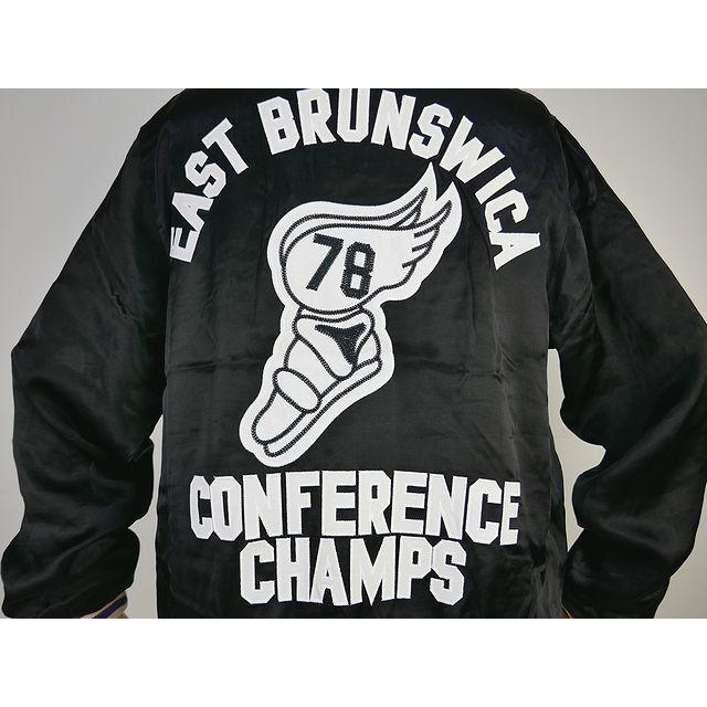 HOUSTON 刺繍＆ワッペンデザイン レーヨンアワードジャケット