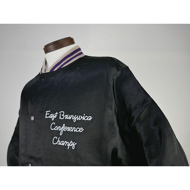 HOUSTON 刺繍＆ワッペンデザイン レーヨンアワードジャケット HOUSTON 刺繍＆ワッペンデザイン レーヨンアワードジャケット