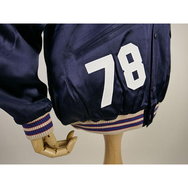 HOUSTON 刺繍＆ワッペンデザイン レーヨンアワードジャケット HOUSTON 刺繍＆ワッペンデザイン レーヨンアワードジャケット - メルカリ