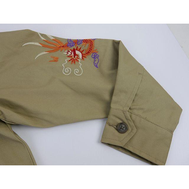 【送料無料 25%OFF】HOUSTON  ヒューストン  コットンツイル  ベトジャン  VIETNAM JUMPER 「SKULL」  NO.51270  BEIGE _XLサイズ｜dragon-agent｜06