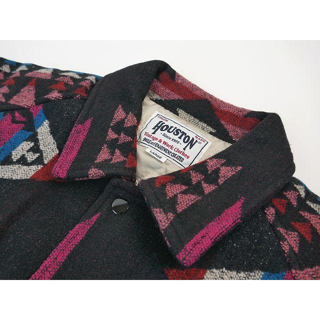 新品HOUSTON スタジャン Mサイズ ブラック ネイティブ柄 新品HOUSTON