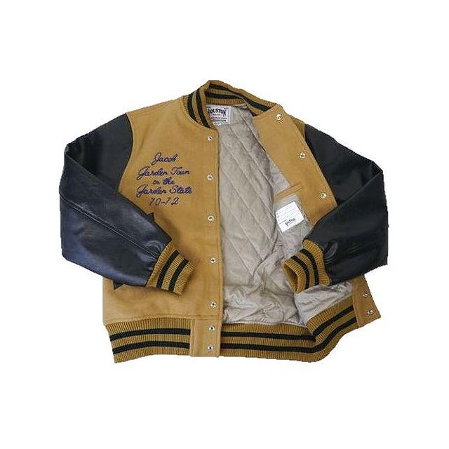 新品＊HOUSTON メルトンアワードジャケット フラッグ キャメル L 新品