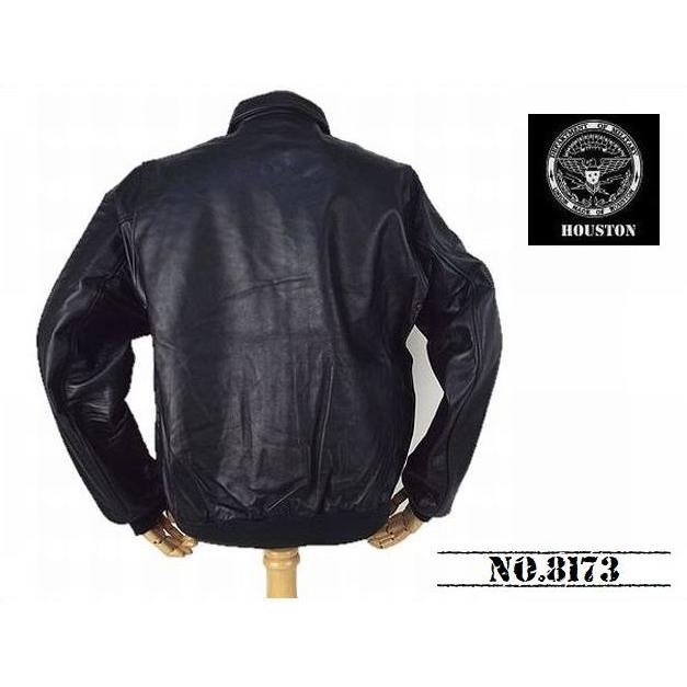 [未使用品]ヒューストン 8173 A-2 フライトジャケット　38 ブラック HOUSTON / ヒューストン】 A-2 LEATHER JACKET / A-2 レザー