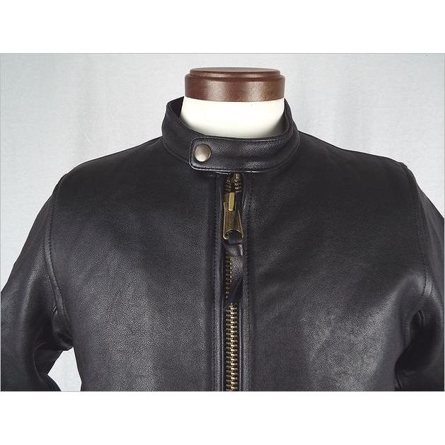 HOUSTON / レザージャケット・ブルゾン/L/羊革/BLK/8181 HOUSTON（ヒューストン） 【送料無料 40%OFF 】HOUSTON ベジタブル