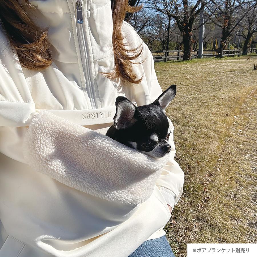 ハーフジップボアブルゾン 裏起毛 アウター ペット 犬 猫 ハグスタイル