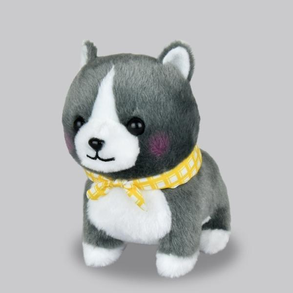 在庫あり 豆しば三兄弟ST あきお アミューズ 高さ13cm 秋田犬仲間