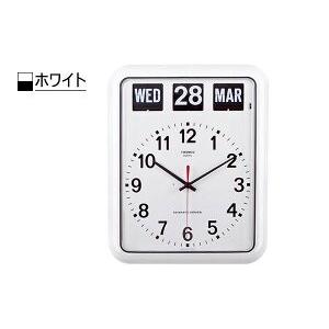 【即納】TWEMCO(トゥエンコ) 掛け時計 パタパタカレンダー時計 BQ-12A ホワイト 掛時計 置時計 レトロ 大きな時刻板の画像