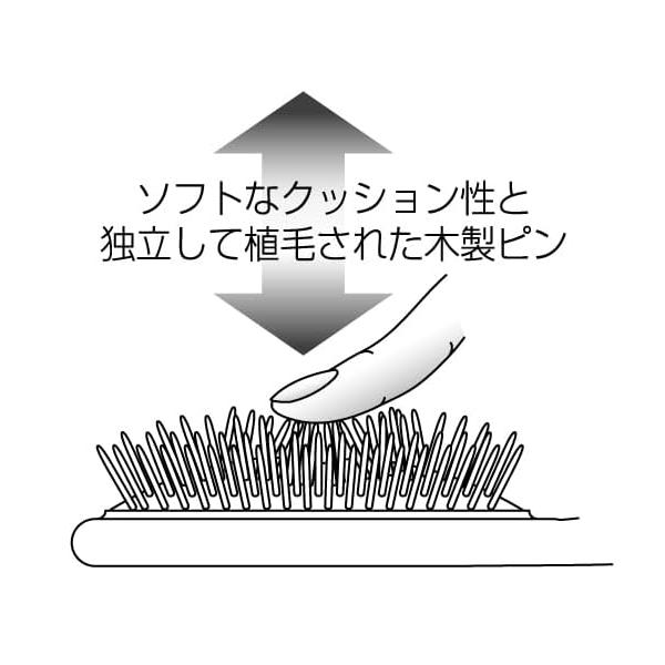 池本刷子工業 在庫あり ウッドクッションブラシ IKH3726 L 天然木製