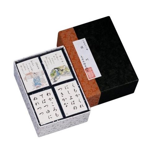即納】小倉百人一首 桂川 草書体「桂川」絵 冷泉為恭 裏貼り 即納】小倉百人一首 桂川 草書体「桂川」絵 冷泉為恭 裏貼り